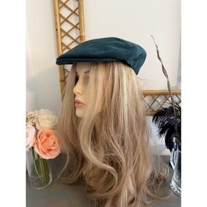 Peter James Wool & Cashmere Blend Driver Newsboy Cap Size XL Green Color Hat EUC